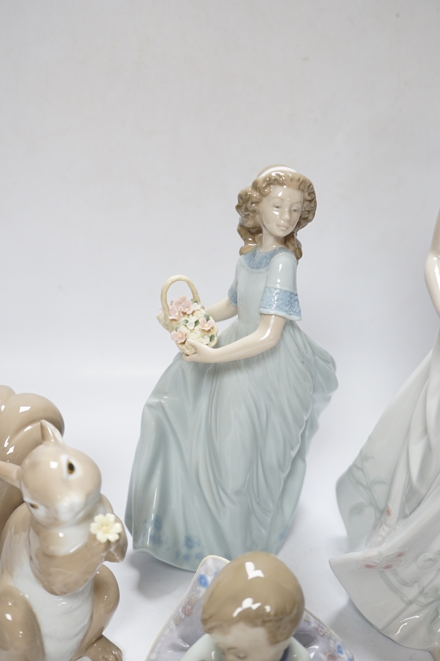 Six Lladro figure groups, Treasures of The Earth, Spring Enchantment, Sweet Dreams, Would You Be Mine, Let’s Make Up and Duckling, all boxed (6)
